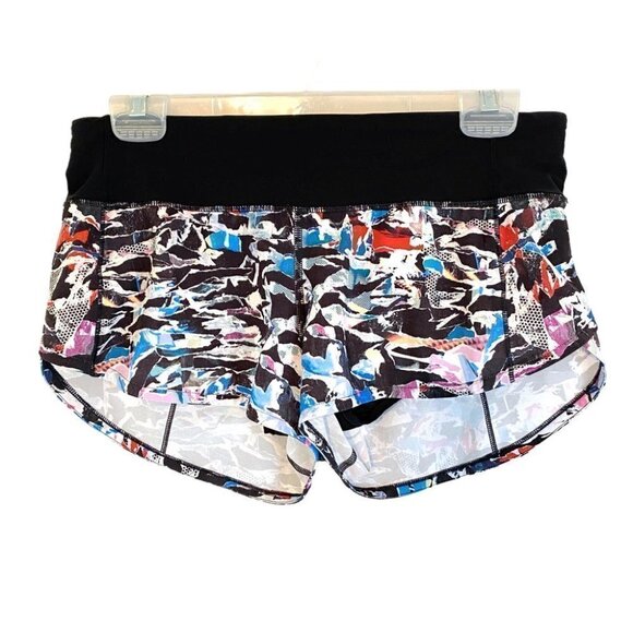 Lululemon Run: Speed Short  Ladies 4 MultiColour Graffiti - Picture 1 of 12